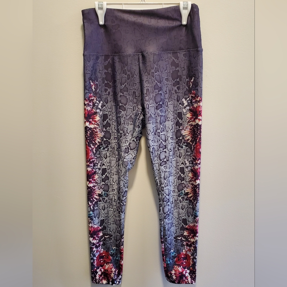☆ 3/35$ | Balance Collection Snake Skin & Print Flowers Tummy Control leggings M